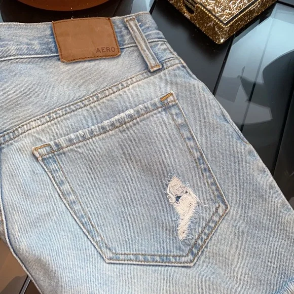 Aéropostale Distressed Shorts Button Fly 0 - Picture 6 of 8